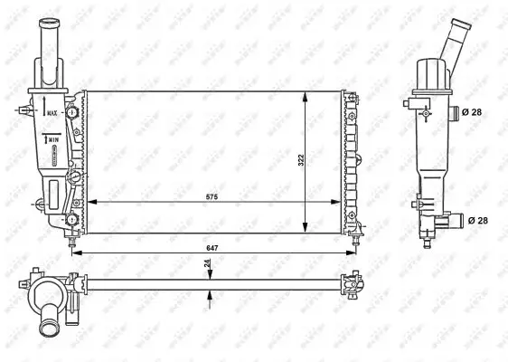 NRF 53225 - Kühler, Motorkühlung Bestpreis