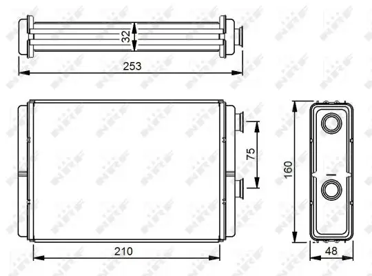 Preisreduziert NRF 53233 - Wärmetauscher, Innenraumheizung - EF to be sourced