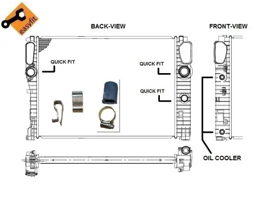 Letzte Chance NRF 53422 - Kühler, Motorkühlung - EASY FIT