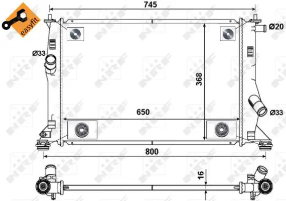 NRF 53465 - Kühler, Motorkühlung - EASY FIT Kracherpreis