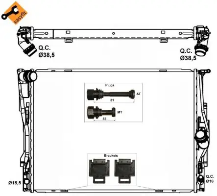 NRF 53474 - Kühler, Motorkühlung - EASY FIT Schneller Versand