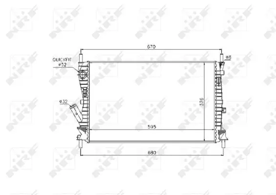 Neue Ware NRF 53743 - Kühler, Motorkühlung