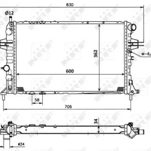 Billig NRF 53898 - Kühler, Motorkühlung