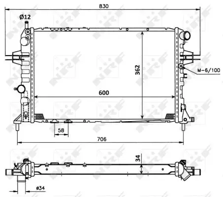 Billig NRF 53898 - Kühler, Motorkühlung