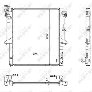 Sonderangebot NRF 53907 - Kühler, Motorkühlung
