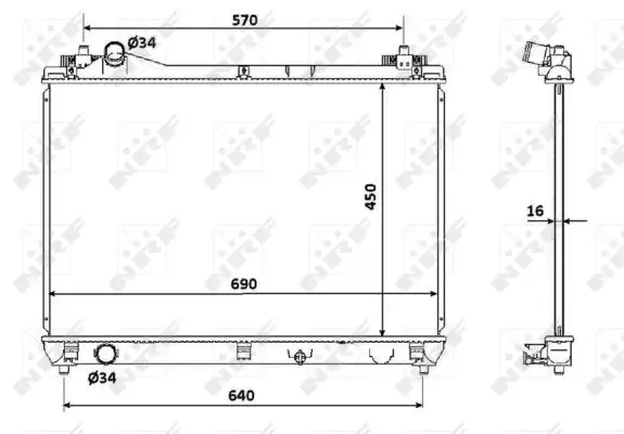 Billig NRF 53915 - Kühler, Motorkühlung