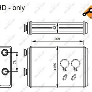 Direkt Vom Hersteller NRF 54224 - Wärmetauscher, Innenraumheizung - EASY FIT
