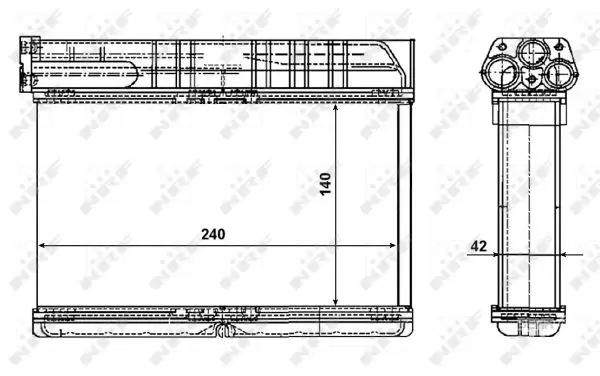NRF 54235 - Wärmetauscher, Innenraumheizung Abverkauf