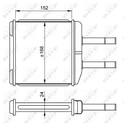 NRF 54260 - Wärmetauscher, Innenraumheizung Zertifiziert