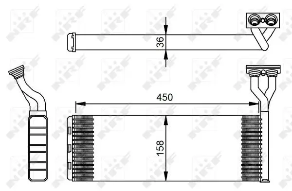 NRF 54285 - Wärmetauscher, Innenraumheizung - EASY FIT Schnäppchen