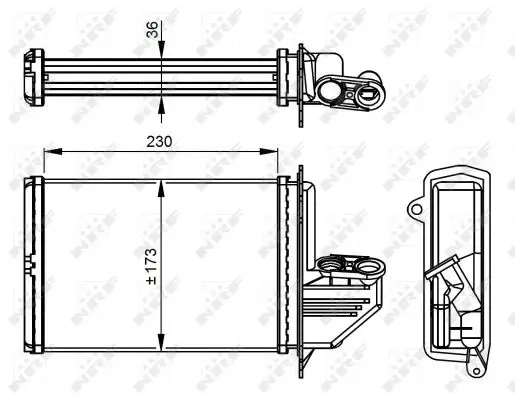 NRF 54294 - Wärmetauscher, Innenraumheizung Sale