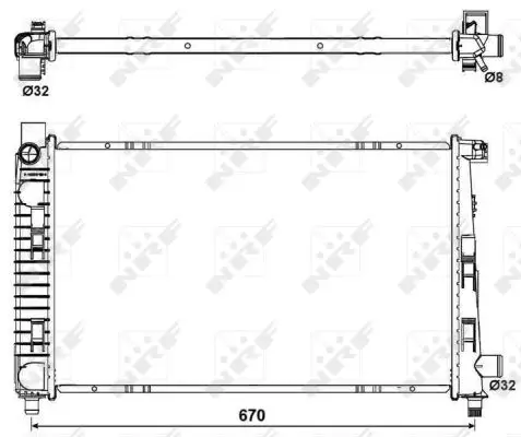 Markenprodukt NRF 54719 - Kühler, Motorkühlung - EASY FIT