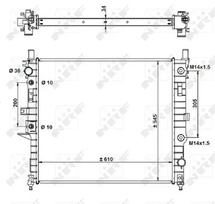 Wochenendangebot NRF 55334 - Kühler, Motorkühlung - EASY FIT