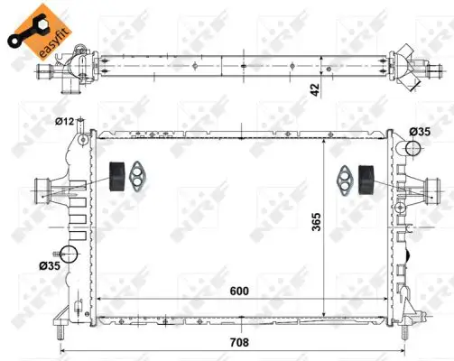 Beliebt NRF 58177 - Kühler, Motorkühlung - EASY FIT