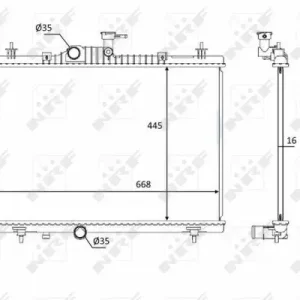Geprüft NRF 58394 - Kühler, Motorkühlung