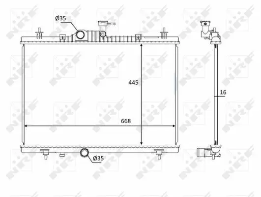 Geprüft NRF 58394 - Kühler, Motorkühlung