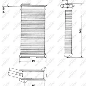 Echt NRF 58608 - Wärmetauscher, Innenraumheizung