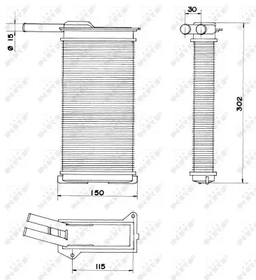 Echt NRF 58608 - Wärmetauscher, Innenraumheizung