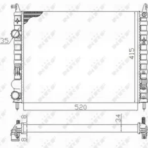 Markenware NRF 58656 - Kühler, Motorkühlung