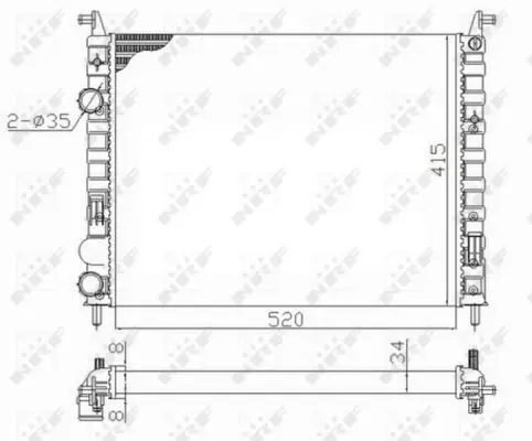 Markenware NRF 58656 - Kühler, Motorkühlung
