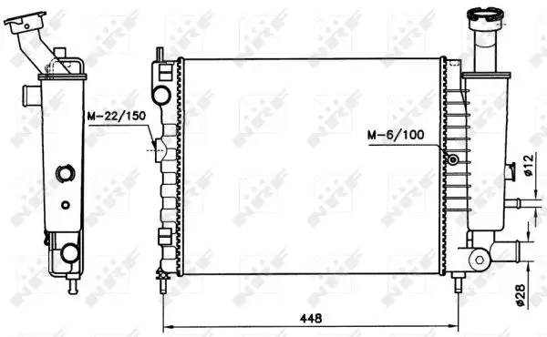 Markenware NRF 58736 - Kühler, Motorkühlung
