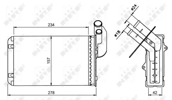 NRF 58836 - Wärmetauscher, Innenraumheizung Angebot