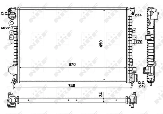 Neuheit NRF 58993 - Kühler, Motorkühlung