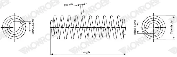 MONROE SP4106 - Fahrwerksfeder - MONROE SPRINGS Versand Am Gleichen Tag