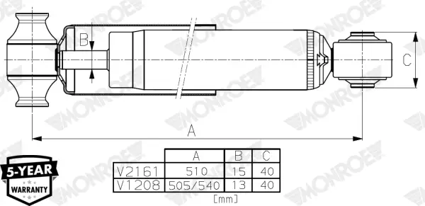 MONROE V1208 - Stoßdämpfer - VAN-MAGNUM Saisonangebot