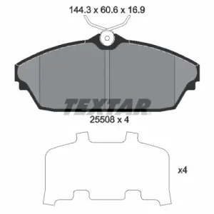 TEXTAR 2550801 - Bremsbelagsatz, Scheibenbremse Rabatt