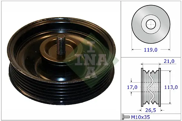 Schaeffler INA 532 0695 10 - Umlenk-/Führungsrolle, Keilrippenriemen Letzte Chance
