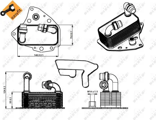 Rabatt NRF 31343 - Ölkühler, Motoröl - EASY FIT