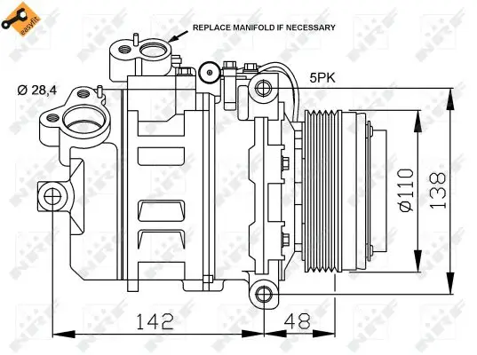 Jetzt Bestellen NRF 32123 - Kompressor, Klimaanlage - EASY FIT