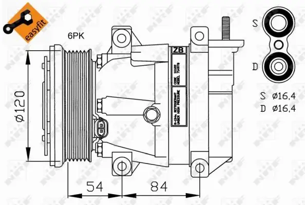 NRF 32220 - Kompressor, Klimaanlage - EASY FIT Beliebt