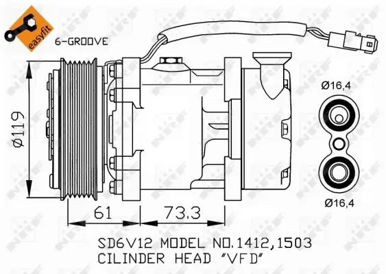 NRF 32275 - Kompressor, Klimaanlage - EASY FIT Geprüft