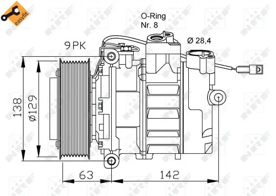 NRF 32413 - Kompressor, Klimaanlage - EASY FIT Letzte Chance