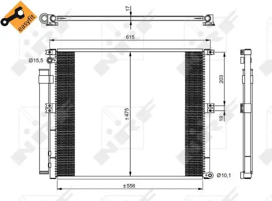 NRF 350050 - Kondensator, Klimaanlage - EASY FIT Garantierte Lieferung