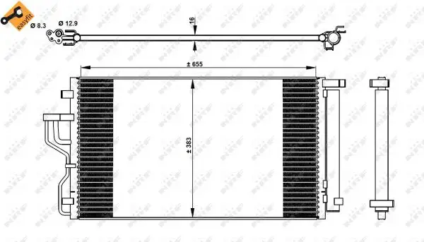 Begrenztes Angebot NRF 350078 - Kondensator, Klimaanlage - EASY FIT