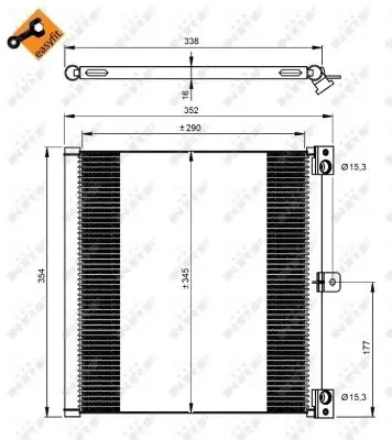 NRF 350203 - Kondensator, Klimaanlage - EASY FIT Solange Der Vorrat Reicht