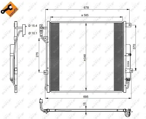 NRF 350220 - Kondensator, Klimaanlage - EASY FIT Schnäppchen