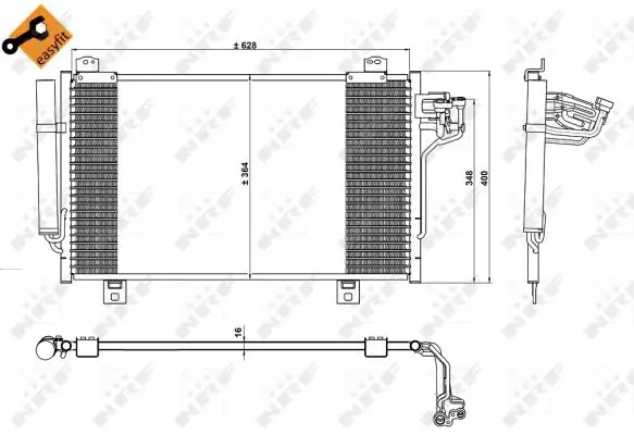 Preis Gesenkt NRF 350229 - Kondensator, Klimaanlage - EASY FIT