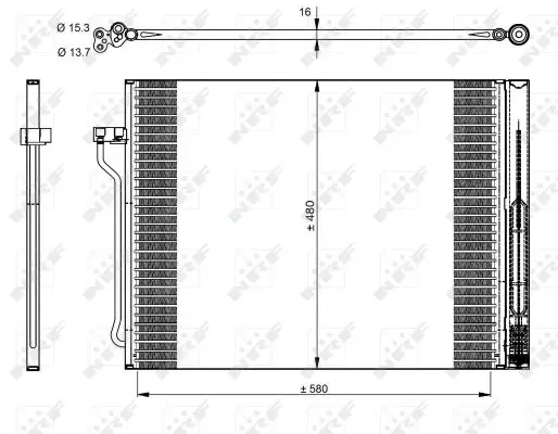 NRF 350325 - Kondensator, Klimaanlage - EASY FIT Garantierte Lieferung