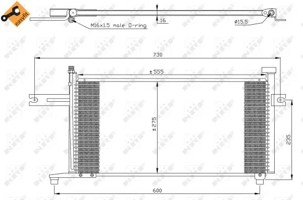 NRF 35315 - Kondensator, Klimaanlage - EASY FIT Garantierte Lieferung