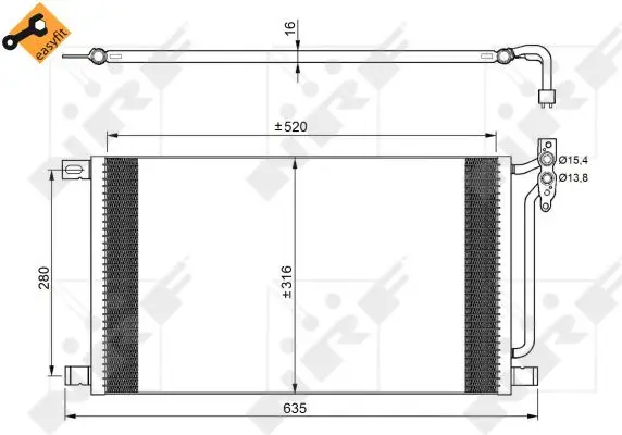 Wochenendangebot NRF 35748 - Kondensator, Klimaanlage - EASY FIT
