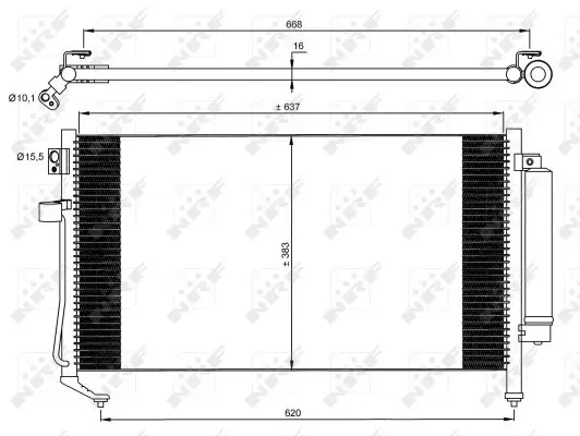 Mega-Angebot NRF 35869 - Kondensator, Klimaanlage - EASY FIT
