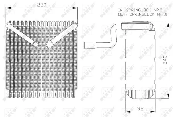 NRF 36043 - Verdampfer, Klimaanlage - EASY FIT Versand Am Gleichen Tag