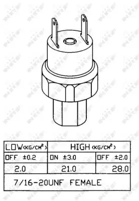 Schneller Versand NRF 38919 - Druckschalter, Klimaanlage - EASY FIT