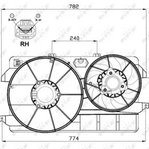 Neue Ware NRF 47000 - Lüfter, Motorkühlung