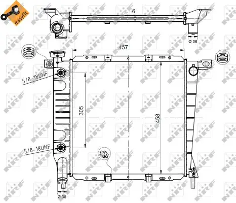 NRF 50379 - Kühler, Motorkühlung - EASY FIT Neu