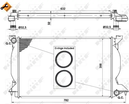 Günstig NRF 50540 - Kühler, Motorkühlung - EASY FIT